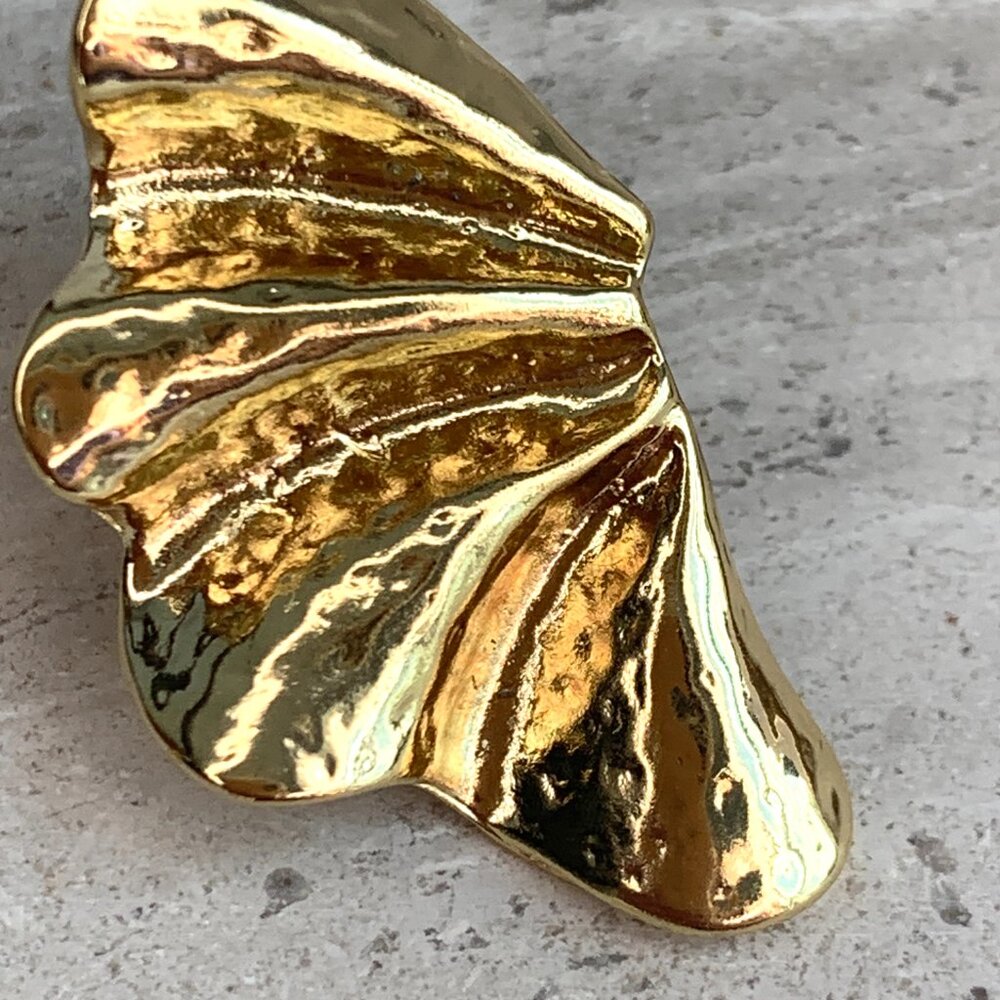 NEW~ Anthropologie Amber Sceats "Luca" Wavy Gold Wings Earrings - Picture 8 of 13